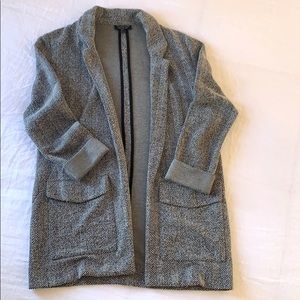 Topshop Long Casual Herringbone Blazer Jacket